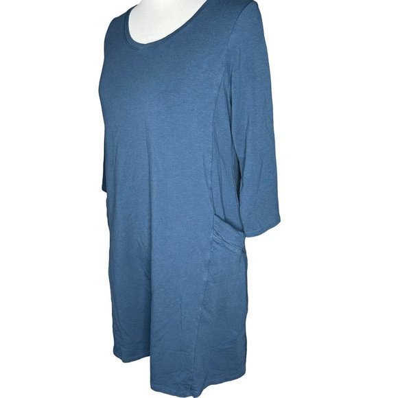 J.Jill Pure Jill Dress 3/4 Sleeve Pocket Ocean Dress Size XS - Picture 2 of 7